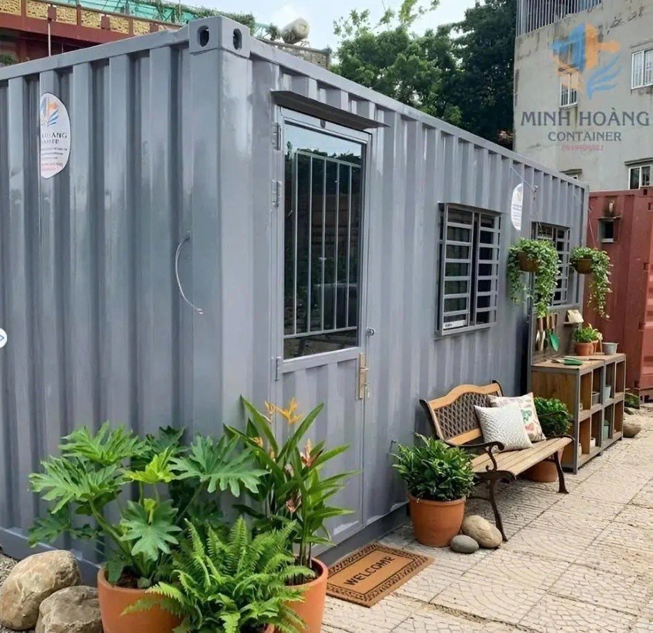 Container Văn Phòng 20 Feet Xám Có Ngoại Nội Thất